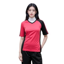 【Bulk Online Purchase Red-Black Contrast Short-Sleeve T-Shirt】|HKSKH Tai Wo Neighbourhood Elderly Centre|Support Staff|Volunteer Shirt|Black V-neck with color-block design|Short-sleeve cut|Black contrast shoulder/side panels|T-Shirt Specialty Store T1188 【Bulk Online Purchase Red-Black Contrast Short-Sleeve T-Shirt】|HKSKH Tai Wo Neighbourhood Elderly Centre|Support Staff|Volunteer Shirt|Black V-neck with color-block design|Short-sleeve cut|Black contrast shoulder/side panels|T-Shirt Specialty Store T1188